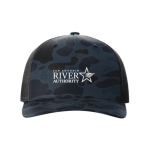 Richardson 112PFP Printed 5-Panel Snapback Trucker Hat - Admiral Duck - Black